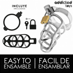 Comprar ADDICTED TOYS LOCKED - SILVER LOCK JAULA PARA PENE DE METAL TALLA M al mejor precio - Envíos Discretos