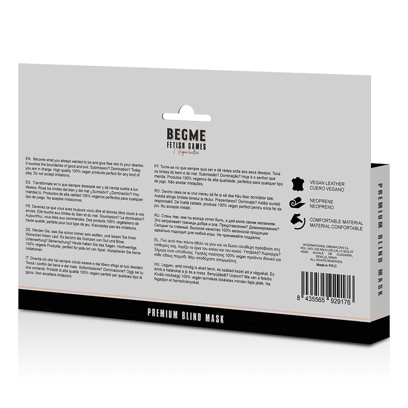 BEGME - BLACK EDITION ANTIFAZ ELÁSTICO CON FORRO DE NEOPRENO - piKanteo | Despierta tu lado más piKante Comprar BEGME - BLACK EDITION ANTIFAZ ELÁSTICO CON FORRO DE NEOPRENO al mejor precio - Envíos Discretos