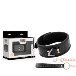 Comprar BEGME - BLACK EDITION COLLAR CUERO VEGANO CON FORRO DE NEOPRENO al mejor precio - Envíos Discretos