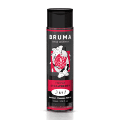Comprar BRUMA - ACEITE DE MASAJE PREMIUM EFECTO CALOR SABOR FRESA 3 EN 1 - 100 ML al mejor precio - Envíos Discretos
