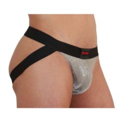 Comprar BURN - 001 JOCK BRILLANTE BEIGE / NEGRO XL al mejor precio - Envíos Discretos