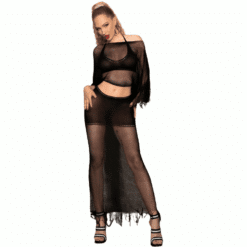 Comprar CHILIROSE - CR 4666 TOP & FALDA NEGRO S/M al mejor precio - Envíos Discretos