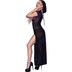Comprar CHILIROSE - CR 4685 VESTIDO LARGO CON CAPUCHA NEGRO M al mejor precio - Envíos Discretos