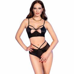 Comprar CHILIROSE - CR 4703 SET DOS PIEZAS CROTCHLESS NEGRO M al mejor precio - Envíos Discretos