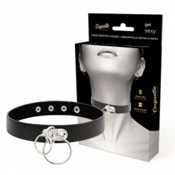 Comprar COQUETTE CHIC DESIRE - CHOKER CUERO VEGANO DOBLE ANILLA al mejor precio - Envíos Discretos