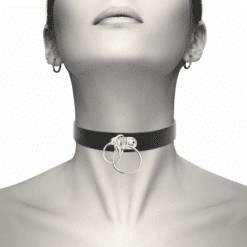 Comprar COQUETTE CHIC DESIRE - CHOKER CUERO VEGANO DOBLE ANILLA al mejor precio - Envíos Discretos