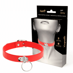 Comprar COQUETTE CHIC DESIRE - COLLAR CUERO VEGANO ROJO ACCESORIO WOMAN FETISH al mejor precio - Envíos Discretos