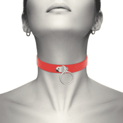 Comprar COQUETTE CHIC DESIRE - COLLAR CUERO VEGANO ROJO ACCESORIO WOMAN FETISH al mejor precio - Envíos Discretos