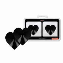 Comprar COQUETTE CHIC DESIRE - CUBRE PEZONES METAL CORAZONES NEGROS al mejor precio - Envíos Discretos