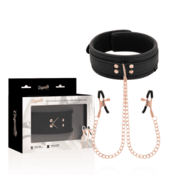Comprar COQUETTE CHIC DESIRE - FANTASY COLLAR CON PINZAS PEZONES CON FORRO DE NEOPRENO al mejor precio - Envíos Discretos