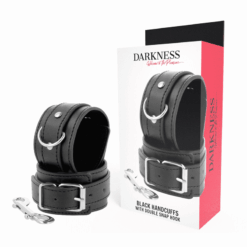 Comprar DARKNESS - ESPOSAS AJUSTABLES NEGRO CON DOBLE CINTA REFUERZO al mejor precio - Envíos Discretos