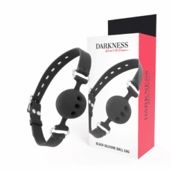 Comprar DARKNESS - MORDAZA TRANSPIRABLE SILICONA NEGRO al mejor precio - Envíos Discretos