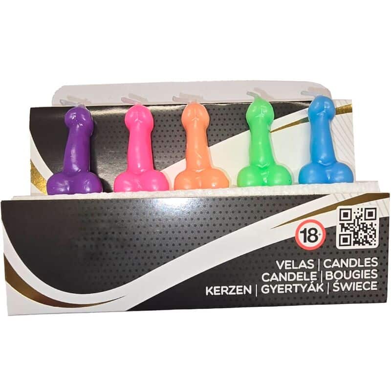 DIABLO PICANTE - CAJA 5 VELAS FORMA PENE DIFERENTES COLORES - piKanteo | Despierta tu lado más piKante Comprar DIABLO PICANTE - CAJA 5 VELAS FORMA PENE DIFERENTES COLORES al mejor precio - Envíos Discretos