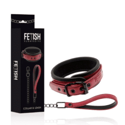 Comprar FETISH SUBMISSIVE DARK ROOM - COLLAR CON CADENA CON FORRO DE NEOPRENO al mejor precio - Envíos Discretos