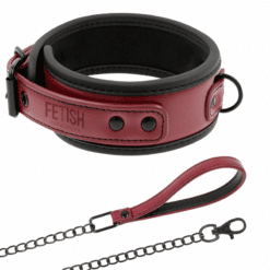 Comprar FETISH SUBMISSIVE DARK ROOM - COLLAR CON CADENA CON FORRO DE NEOPRENO al mejor precio - Envíos Discretos