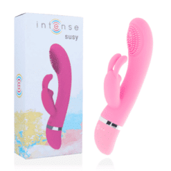 Comprar INTENSE - SUSY VIBRADOR OSCILANTE SILICON RABBIT ROSA al mejor precio - Envíos Discretos