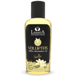 Comprar INTIMATELINE LUXURIA - VOLUPTAS GEL MASAJE COMESTIBLE EFECTO CALOR - VAINILLA 100 ML al mejor precio - Envíos Discretos