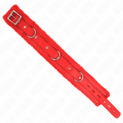 Comprar KINK - COLLAR CON CORREA 65 CM CON RESTRICCIONES ROJO AJUSTABLE 36-42 CM X 5.5 CM al mejor precio - Envíos Discretos