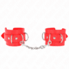 Comprar KINK - MUÑEQUERAS CON 3 ANILLAS EN D AJUSTABLE ROJO 17.5-25 CM X 6 CM al mejor precio - Envíos Discretos