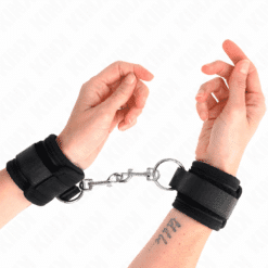 Comprar KINK - MUÑEQUERAS NEGRO AJUSTABLE 18-35 CM X 6 CM al mejor precio - Envíos Discretos