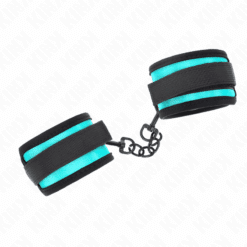 Comprar KINK - MUÑEQUERAS NEGRO-AZUL AJUSTABLE 18-32 CM X 5 CM al mejor precio - Envíos Discretos