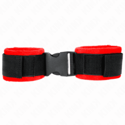Comprar KINK - MUÑEQUERAS NYLON ROJO-NEGRO MODELO 1 AJUSTABLE 25-35 CM X 6 CM al mejor precio - Envíos Discretos