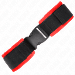 Comprar KINK - MUÑEQUERAS NYLON ROJO-NEGRO MODELO 1 AJUSTABLE 25-35 CM X 6 CM al mejor precio - Envíos Discretos