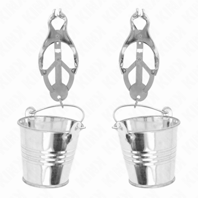 KINK – PINZAS PARA PEZONES ESTILO JAPONÉS CON CUBOS PLATEADO