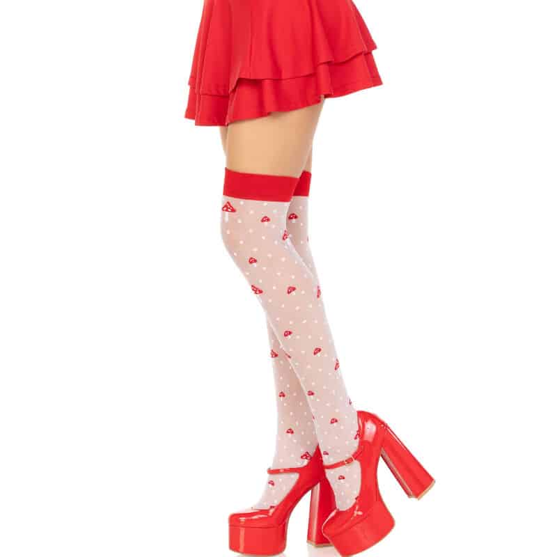 LEG AVENUE - CALCETINES ALTOS CHAMPIÑONES ROJO/BLANCO - piKanteo | Despierta tu lado más piKante Comprar LEG AVENUE - CALCETINES ALTOS CHAMPIÑONES ROJO/BLANCO al mejor precio - Envíos Discretos