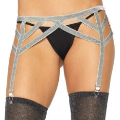 Comprar LEG AVENUE - LIGUERO LUREX PLATEADO TALLA ÚNICA al mejor precio - Envíos Discretos