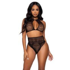 Comprar LEG AVENUE - SET DOS PIEZAS TOP CORTO CUELLO HALTER Y TANGA TALLA ÚNICA al mejor precio - Envíos Discretos