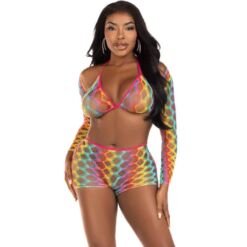 Comprar LEG AVENUE - SET TRES PIEZAS MULTICOLOR al mejor precio - Envíos Discretos