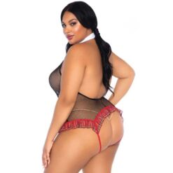 Comprar LEG AVENUE - TEDDY COLEGIALA CON ABERTURA TALLA PLUS al mejor precio - Envíos Discretos