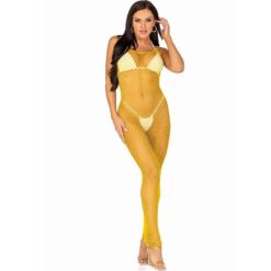 Comprar LEG AVENUE - VESTIDO DE REJILLA LARGO AMARILLO TALLA ÚNICA al mejor precio - Envíos Discretos