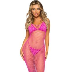 Comprar LEG AVENUE - VESTIDO DE REJILLA LARGO FUCSIA TALLA ÚNICA al mejor precio - Envíos Discretos