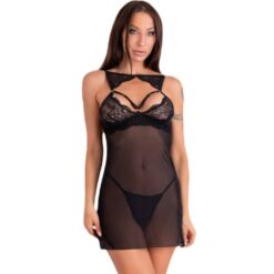 Comprar LIVCO CORSETTI FASHION - KROLINA LC 90734 CHEMISE + TANGA NEGRO L/XL al mejor precio - Envíos Discretos