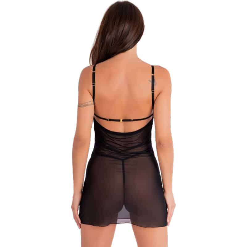 LIVCO CORSETTI FASHION - KROLINA LC 90734 CHEMISE + TANGA NEGRO S/M - piKanteo | Despierta tu lado más piKante Comprar LIVCO CORSETTI FASHION - KROLINA LC 90734 CHEMISE + TANGA NEGRO S/M al mejor precio - Envíos Discretos