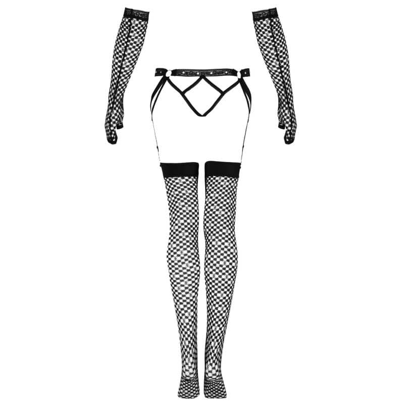 LIVCO CORSETTI FASHION - NEMALIA SET LIGUERO + MEDIAS + GUANTES NEGRO L/XL - piKanteo | Despierta tu lado más piKante Comprar LIVCO CORSETTI FASHION - NEMALIA SET LIGUERO + MEDIAS + GUANTES NEGRO L/XL al mejor precio - Envíos Discretos