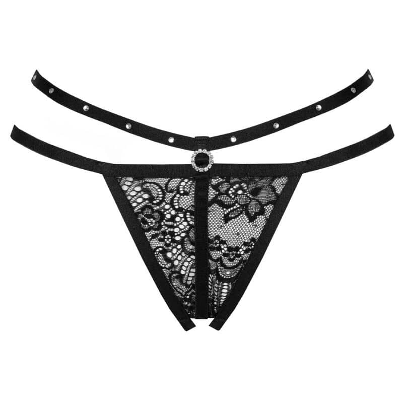 LIVCO CORSETTI FASHION - NOMADE TANGA CROTCHLESS NEGRO L/XL - piKanteo | Despierta tu lado más piKante Comprar LIVCO CORSETTI FASHION - NOMADE TANGA CROTCHLESS NEGRO L/XL al mejor precio - Envíos Discretos