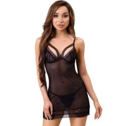 Comprar LIVCO CORSETTI FASHION - TIANA LC 20208 CAMISA + TANGA NEGRO L/XL al mejor precio - Envíos Discretos