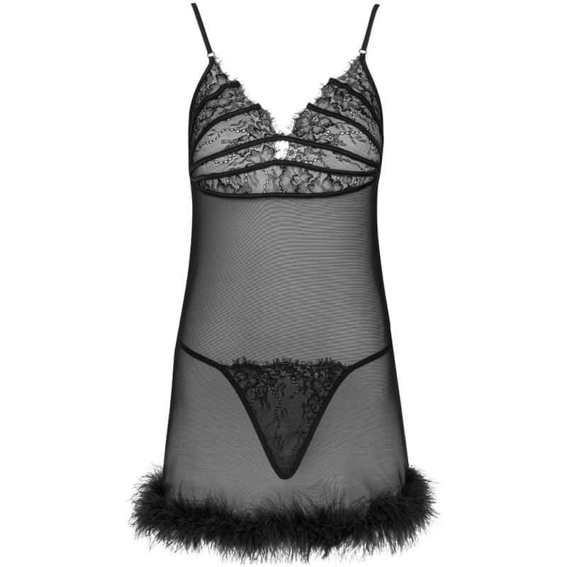 LIVCO CORSETTI FASHION - ZERUNAM SET BABYDOLL + TANGA NEGRO L/XL - piKanteo | Despierta tu lado más piKante Comprar LIVCO CORSETTI FASHION - ZERUNAM SET BABYDOLL + TANGA NEGRO L/XL al mejor precio - Envíos Discretos