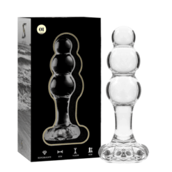 Comprar NEBULA SERIES BY IBIZA - MODELO 1 PLUG CRISTAL TRANSPARENTE 10.5 CM -O- 3 CM al mejor precio - Envíos Discretos