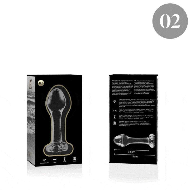 NEBULA SERIES BY IBIZA - MODELO 2 PLUG CRISTAL TRANSPARENTE 11 CM -O- 3.5 CM - piKanteo | Despierta tu lado más piKante Comprar NEBULA SERIES BY IBIZA - MODELO 2 PLUG CRISTAL TRANSPARENTE 11 CM -O- 3.5 CM al mejor precio - Envíos Discretos