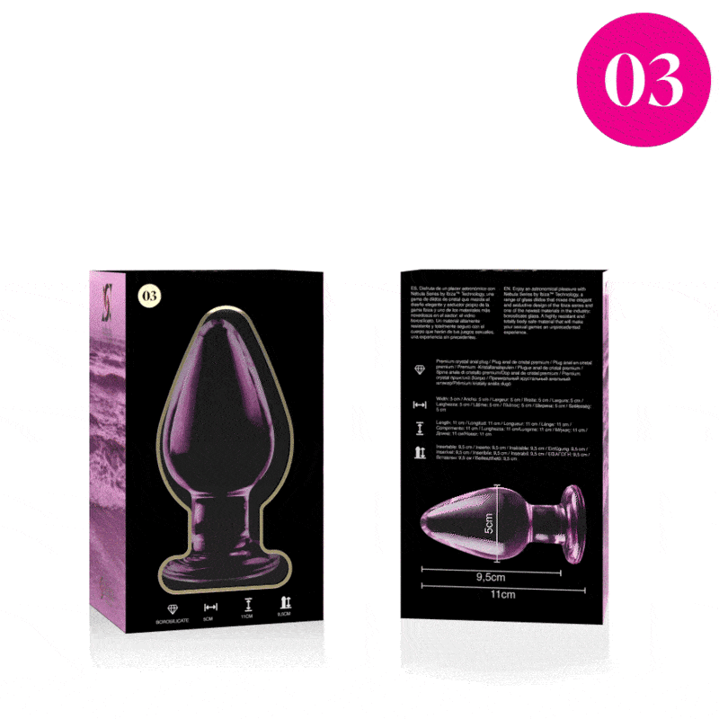 NEBULA SERIES BY IBIZA - MODELO 3 PLUG CRISTAL ROSA 11 CM -O- 5 CM - piKanteo | Despierta tu lado más piKante Comprar NEBULA SERIES BY IBIZA - MODELO 3 PLUG CRISTAL ROSA 11 CM -O- 5 CM al mejor precio - Envíos Discretos