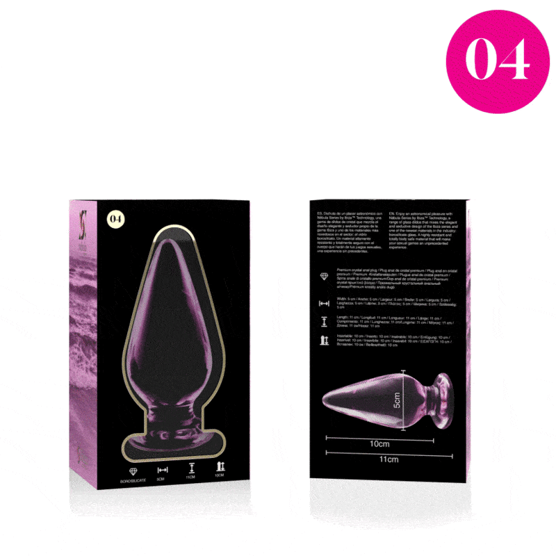 NEBULA SERIES BY IBIZA - MODELO 4 PLUG CRISTAL ROSA 11 CM -O- 5 CM - piKanteo | Despierta tu lado más piKante Comprar NEBULA SERIES BY IBIZA - MODELO 4 PLUG CRISTAL ROSA 11 CM -O- 5 CM al mejor precio - Envíos Discretos