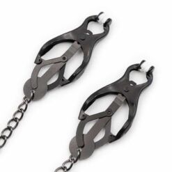 Comprar OHMAMA FETISH - PINZAS PEZONES JAPONEAS CON CADENA NEGRA al mejor precio - Envíos Discretos