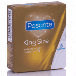 Comprar PASANTE - PRESERVATIVOS KING MS LARGOS Y ANCHOS 3 UNIDADES al mejor precio - Envíos Discretos