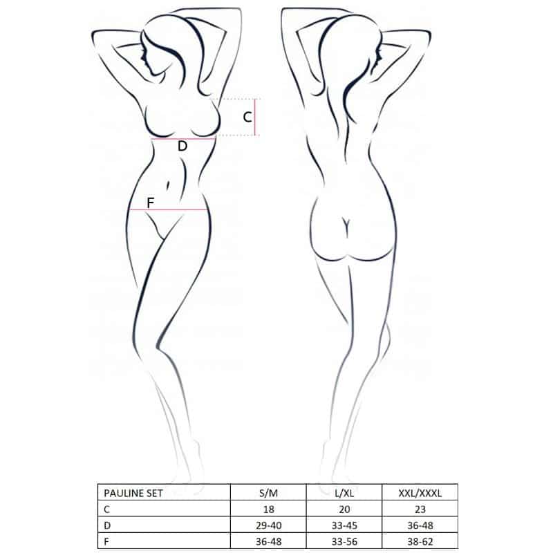 PASSION - WOMAN PAULINE SET 3 PIEZAS TALLA L/XL - piKanteo | Despierta tu lado más piKante Comprar PASSION - WOMAN PAULINE SET 3 PIEZAS TALLA L/XL al mejor precio - Envíos Discretos
