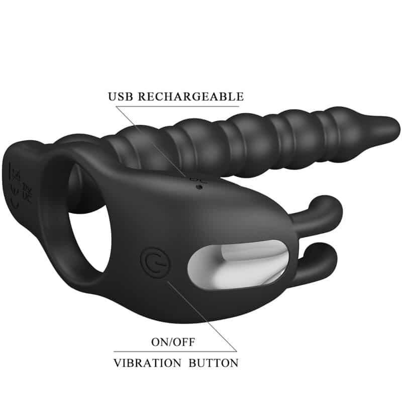 PRETTY LOVE - BLACKNEY ANILLO PENE CON PLUG VIBRADOR NEGRO - piKanteo | Despierta tu lado más piKante Comprar PRETTY LOVE - BLACKNEY ANILLO PENE CON PLUG VIBRADOR NEGRO al mejor precio - Envíos Discretos