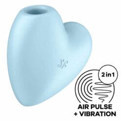 Comprar SATISFYER - CUTIE HEART ESTIMULADOR Y VIBRADOR AZUL al mejor precio - Envíos Discretos
